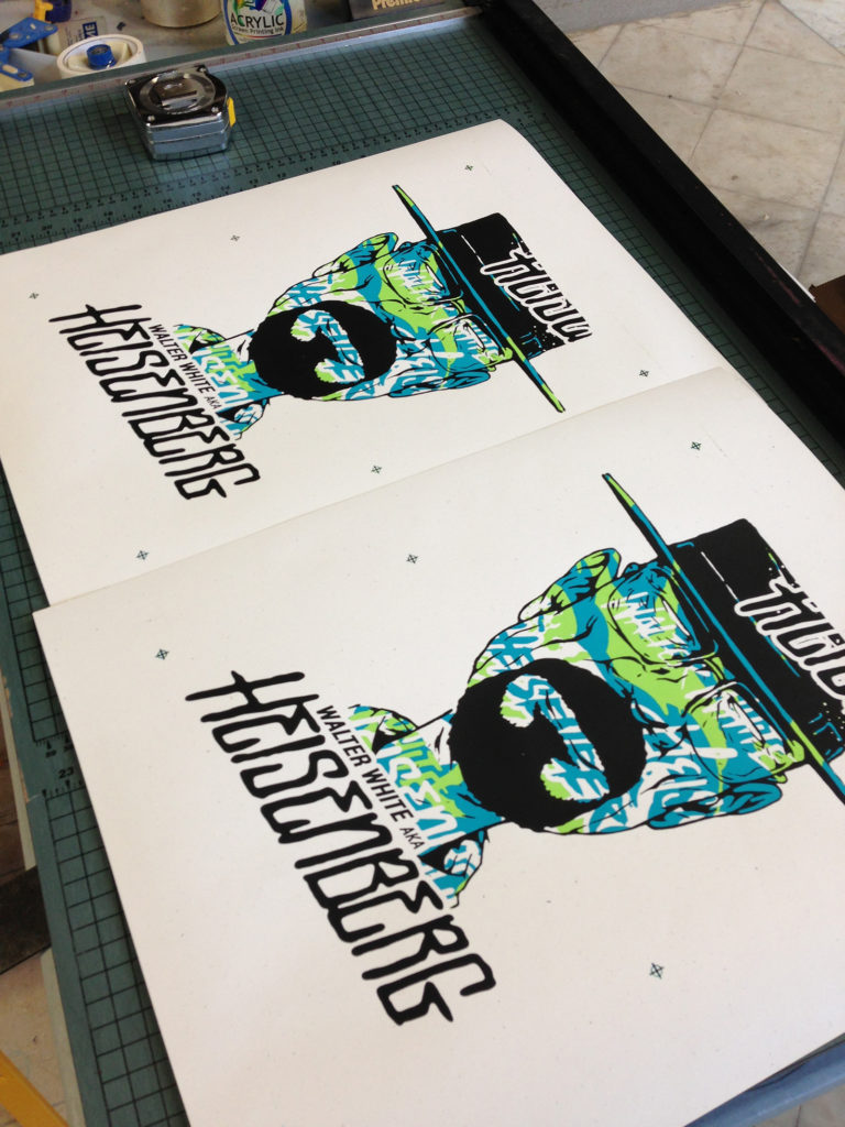final screen printed posters, just need trimming