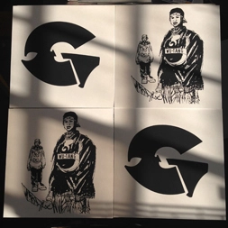 silk screened vinyl jackets for gza liquid swords instrumentals