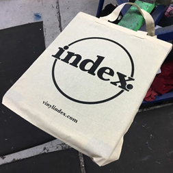 Canvas totes for Vinyl Index